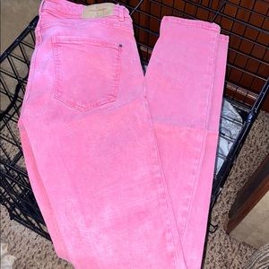 pink/reddish jeans